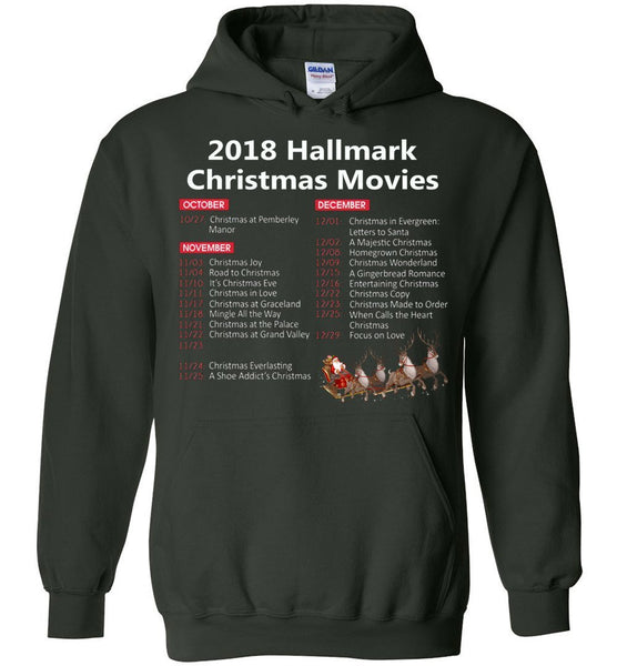 2018 Hallmark Movies Christmas List Hoodie, Adult & Youth Size