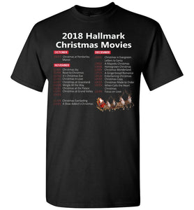 2018 Hallmark Movies Christmas List T-Shirt, Adult & Youth Size