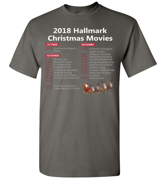 2018 Hallmark Movies Christmas List T-Shirt, Adult & Youth Size