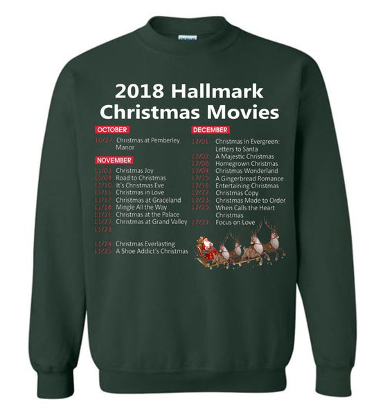 2018 Hallmark Movies Christmas List Sweatshirt, Adult & Youth Size