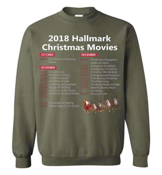 2018 Hallmark Movies Christmas List Sweatshirt, Adult & Youth Size